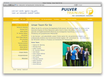 <a href='http://www.pulver-training.de' target='_blank'>www.pulver-training.de</a><br />Pulver Training - klar, wertschätzend, menschlich<br />Juli 2014 - Technologie: netissimoCMS responsive<br/>&nbsp; (49/67)