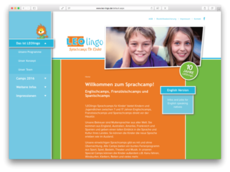 <a href='http://www.leo-lingo.de' target='_blank'>www.leo-lingo.de</a><br />Sprachcamps für Kinder<br />Gemeinschaftsproduktion mit Verena Muck von <a href='http://www.iyashi.de' target='_blank'>www.iyashi.de</a><br />August 2016 - Technologie: netissimoCMS responsive (57/120)